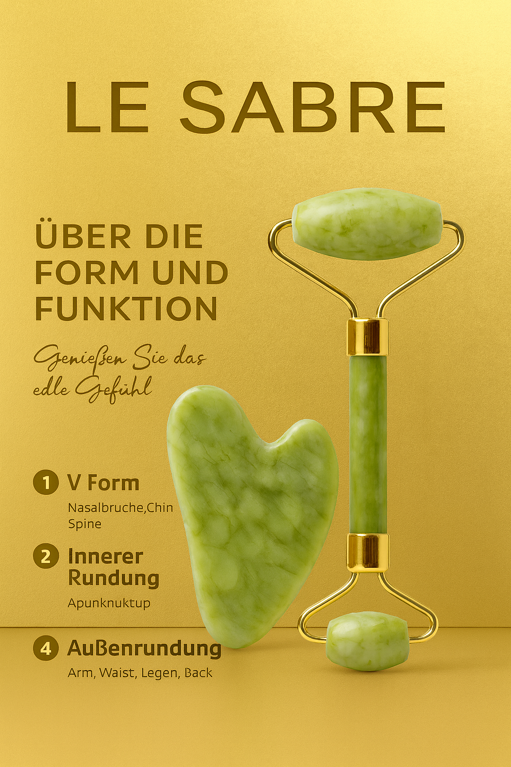 Premium Jade Roller & Gua Sha Set