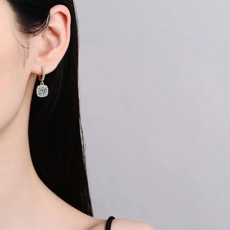 Moissanit Drop Ohrringe