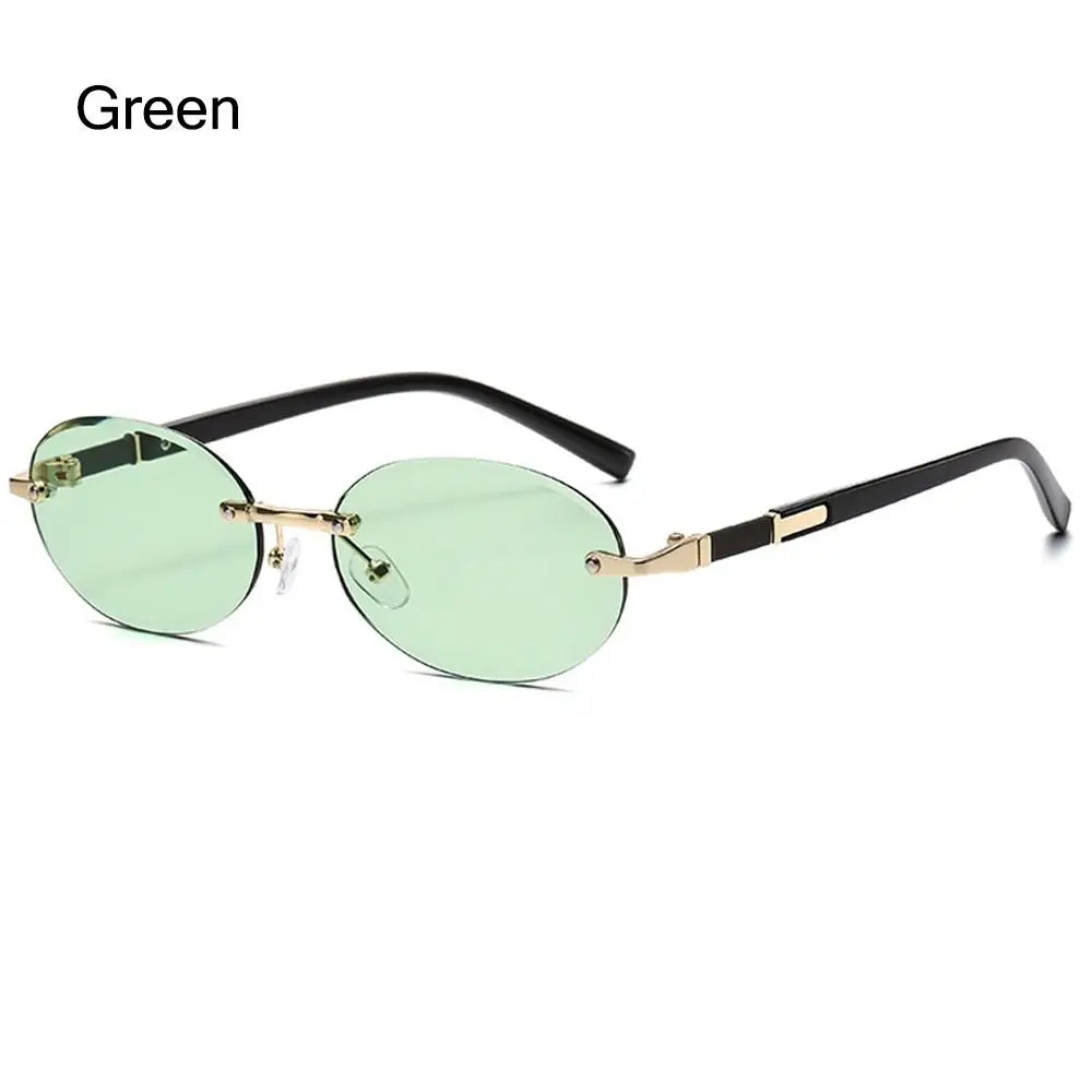 UV400 Rimless Rectangle Sunglasses Fashion Y2K Frameless Sun Glasses Shades for Women & Men