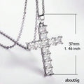 Crystal Cross Pendant Necklace – Gold Designer Jewelry