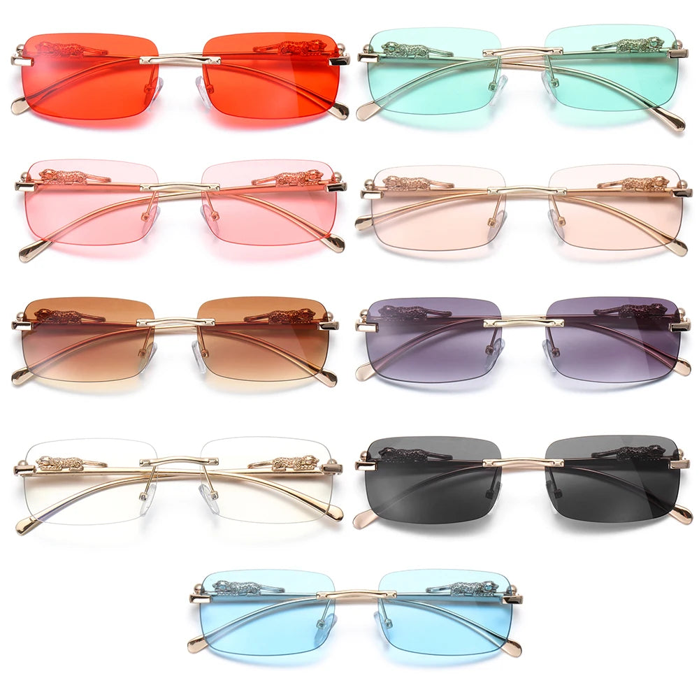 Rimless Square Sunglasses – Luxury Designer Eyewear