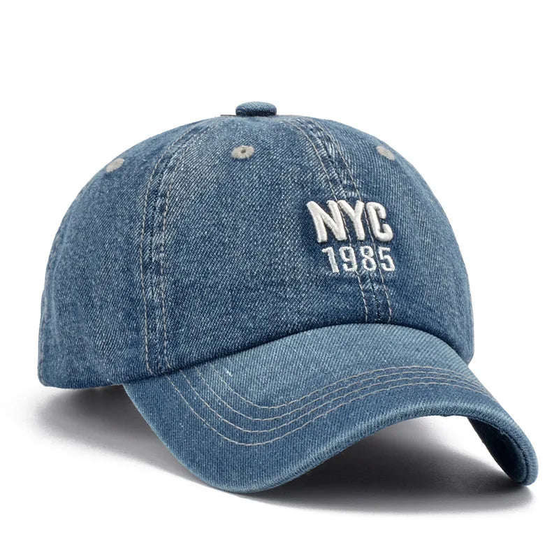 2024 Denim Baseball Cap Men Women Embroidery Letter Jeans Snapback Hat Casquette Summer Sports Hip Hop Cap Gorras Unisex hats | 2