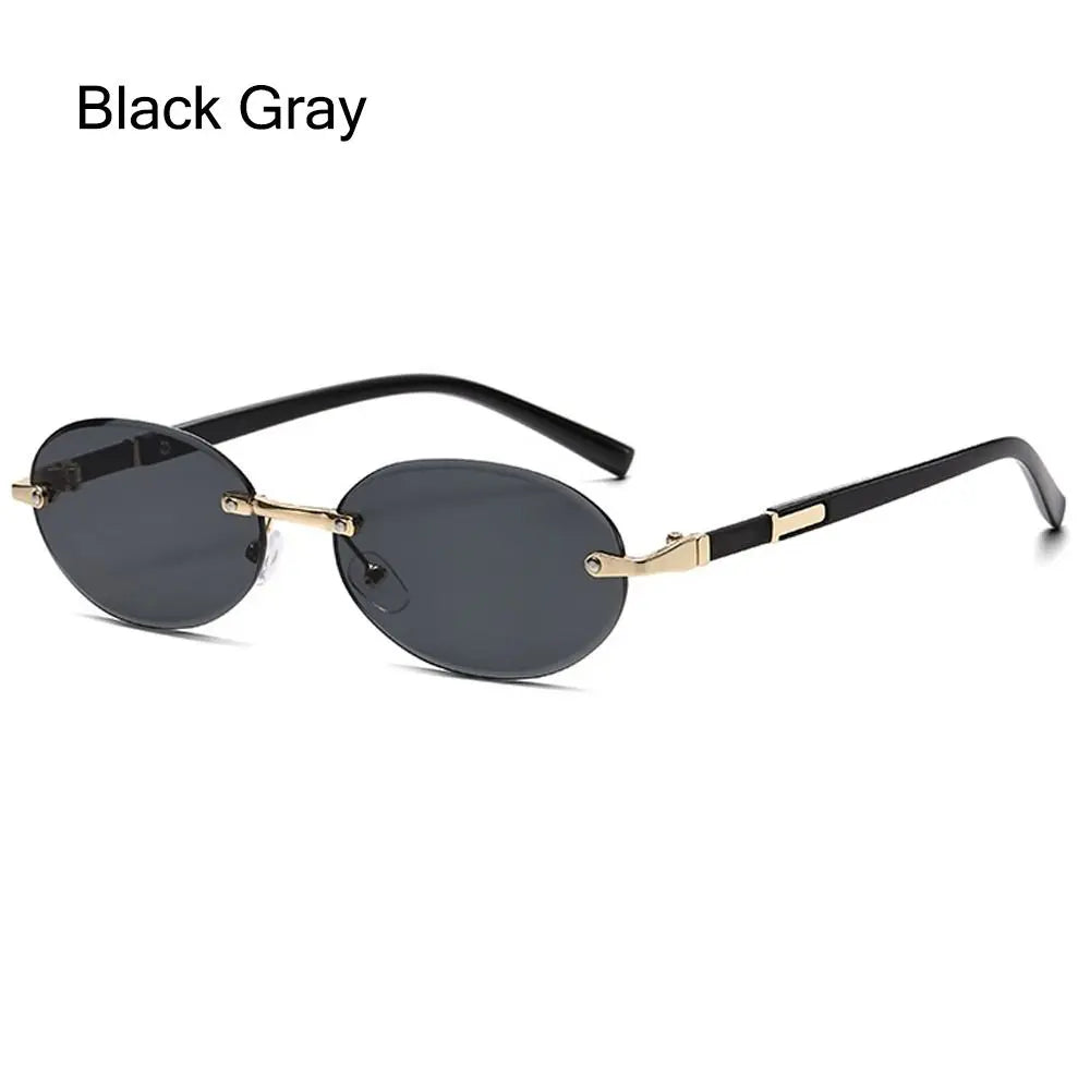 UV400 Rimless Rectangle Sunglasses Fashion Y2K Frameless Sun Glasses Shades for Women & Men