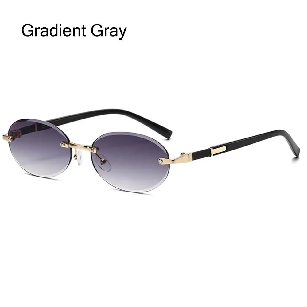 UV400 Rimless Rectangle Sunglasses Fashion Y2K Frameless Sun Glasses Shades for Women & Men