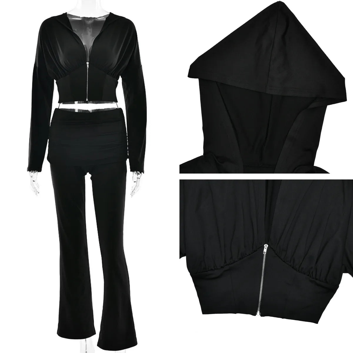 2026 Hoodie Flare Pants Set