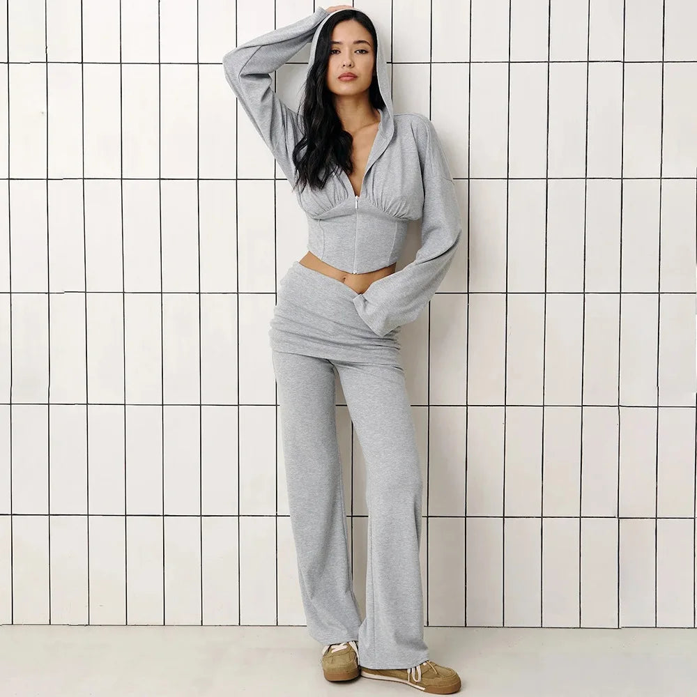 LE SABRÈ Hoodie Flare Pants Set