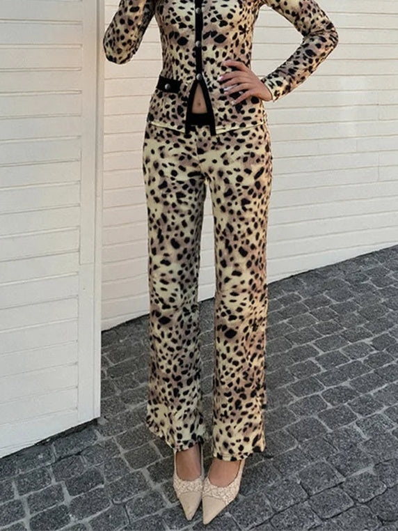 Patchwork Cardigan Set