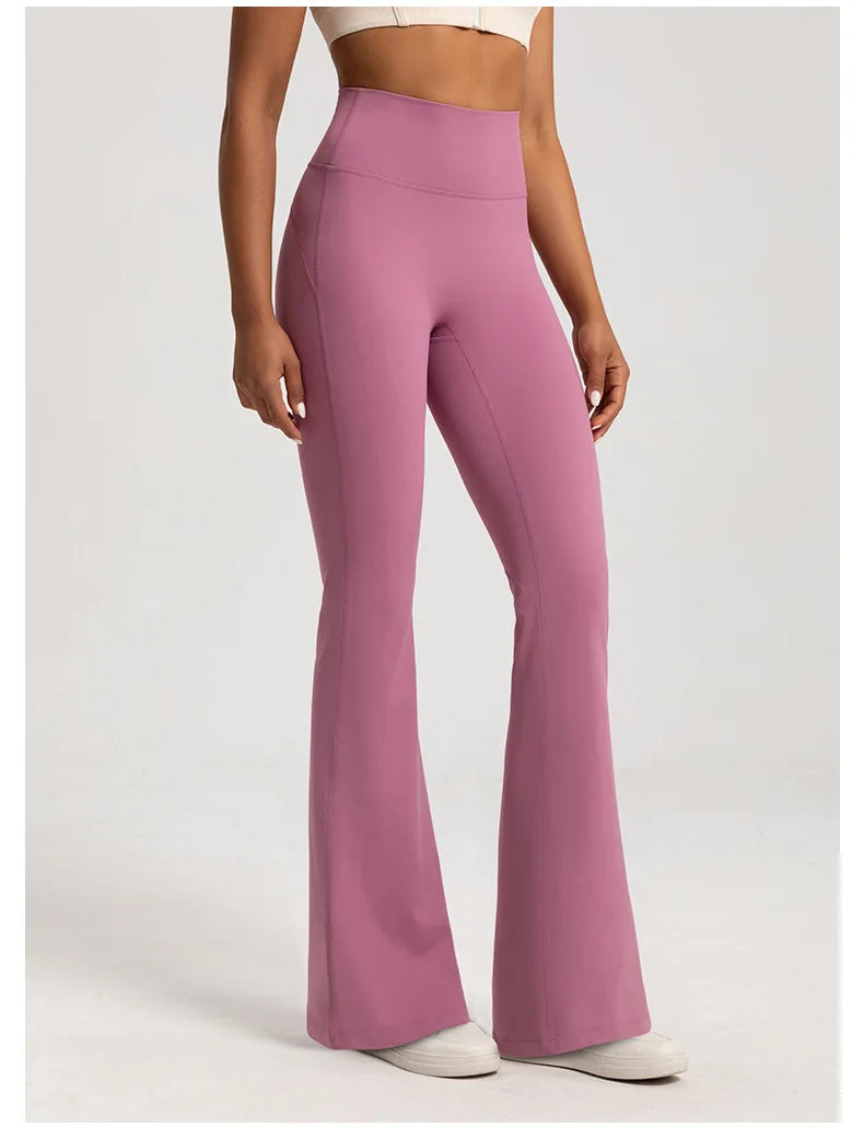 LE SABRÈ High Waist Flared Pants Athleisure Detail