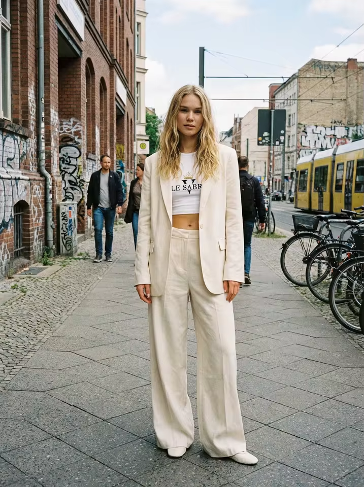 Satin Zweiteiler Set