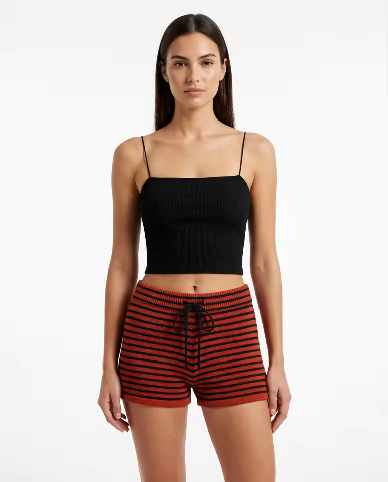 LE Sabrè Slim-Fit Tank-Top Damen Weiß Vorderansicht