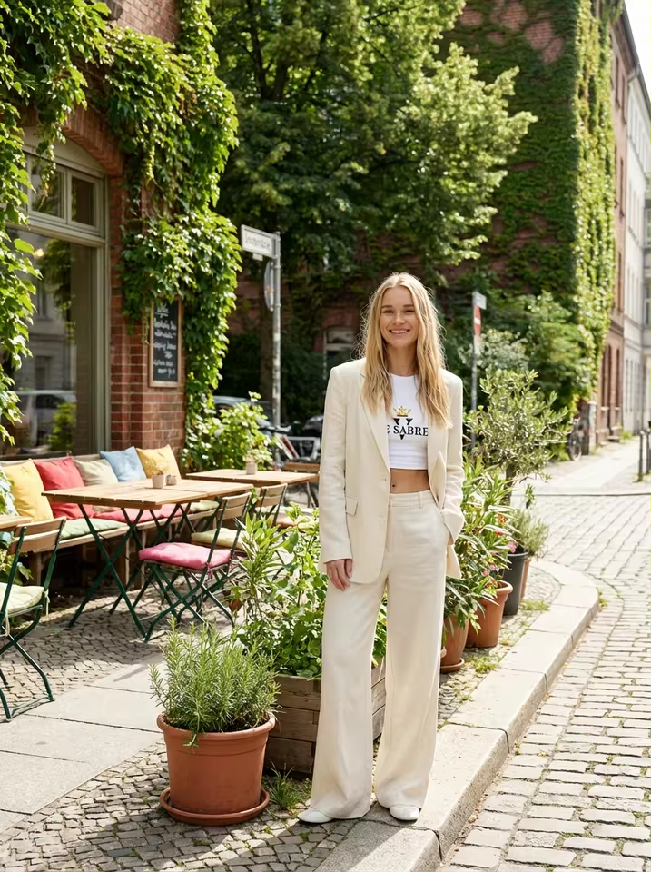 Satin Zweiteiler Set