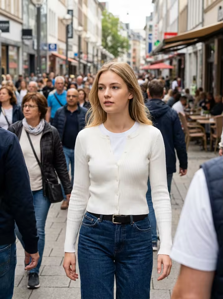 Strickpullover mit Knöpfen