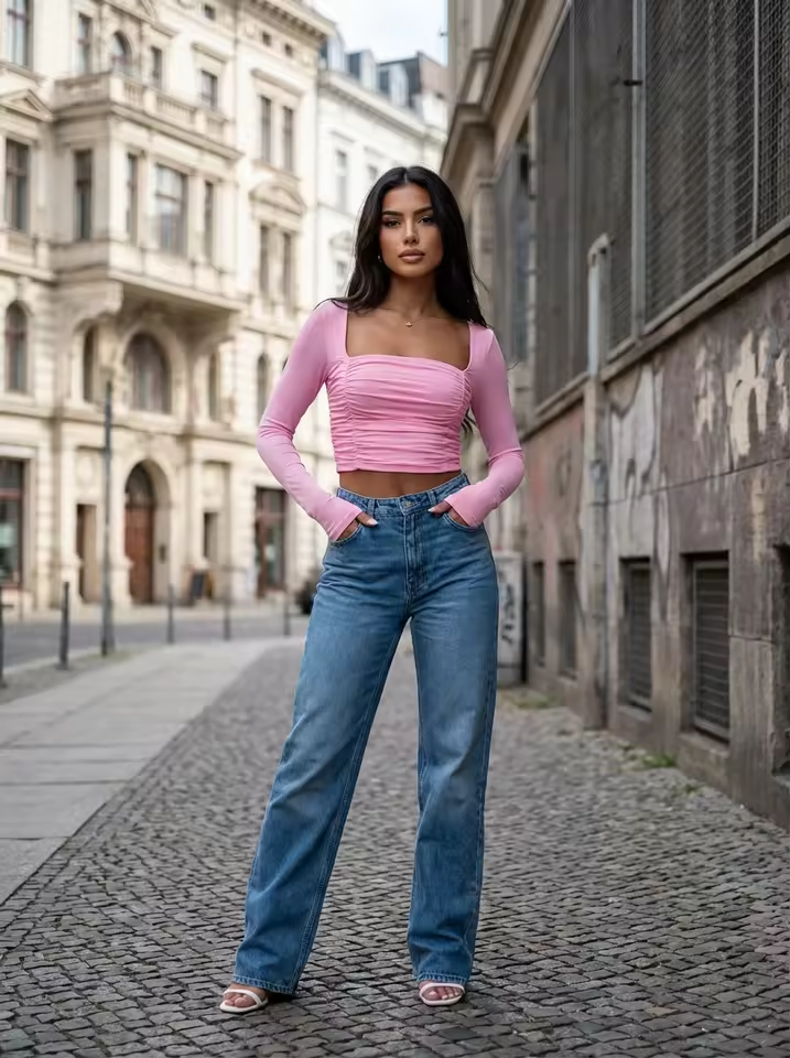 LE SABRÈ Gerafftes Crop Top
